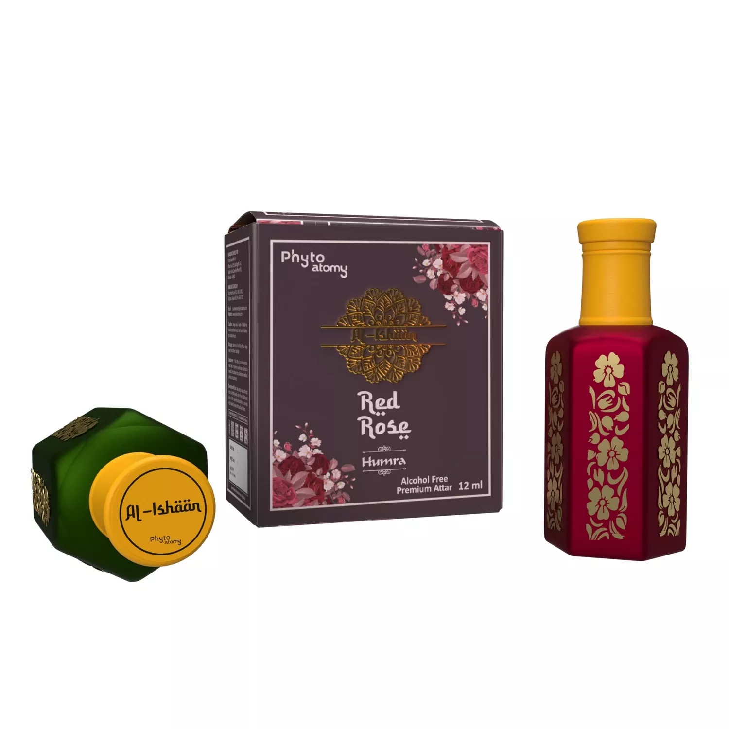 RBV B2B Al Ishan Red Rose Attar (12ml)-18 Pcs.
